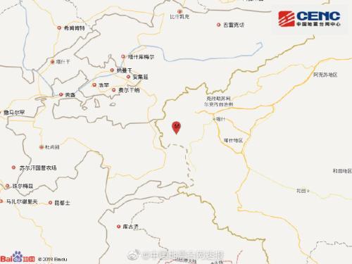 克孜勒苏州阿克陶县发生3.1级地震 